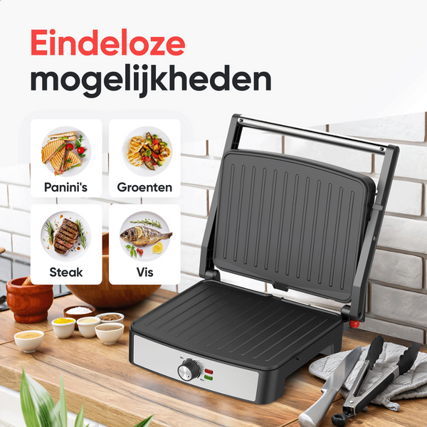 Gril multifonction 3-en-1 - Kitchenwell - Contact Grill - Repas sains et rapides