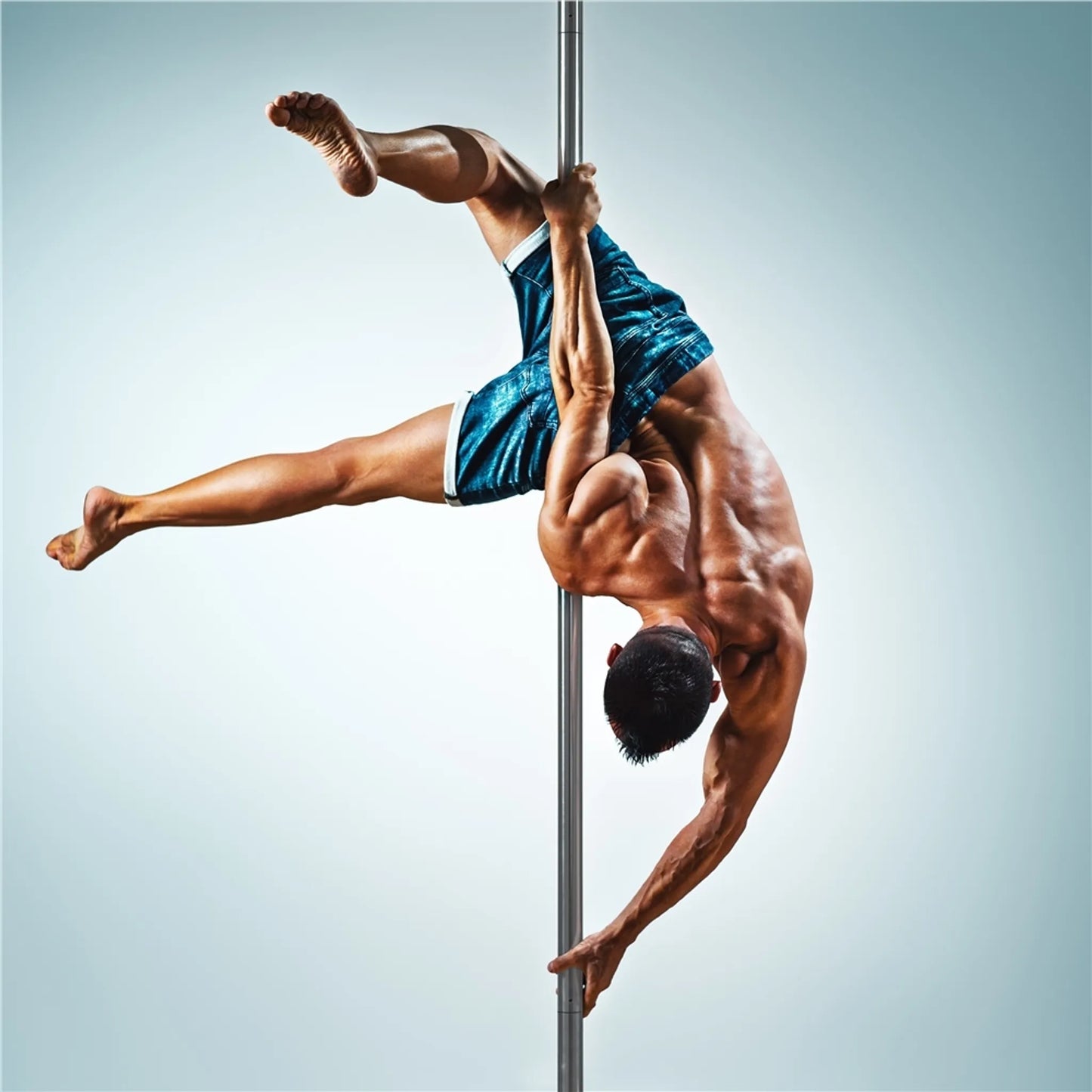 Yaheetech Dance Pole With Ceiling Mount - Equipped With Static And Rotating Stand And 2 Extension Rods And Rubber Anti-slip Profile - For Home Use And Fitness - Silver Chromed Metal - 23 x 23 x 225-274.5 cm
