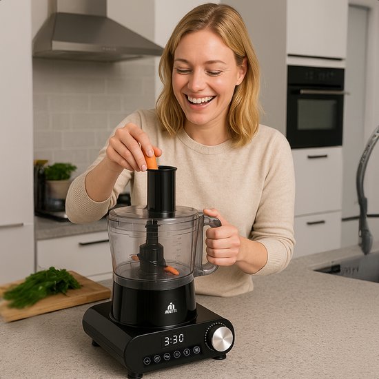 MATTI® 5-in-1 - Robot ménager - 1500 watts - Robot ménager - Robot ménager multifonctions | Blender - Hachoir - Presse-agrumes - Broyeur de glace