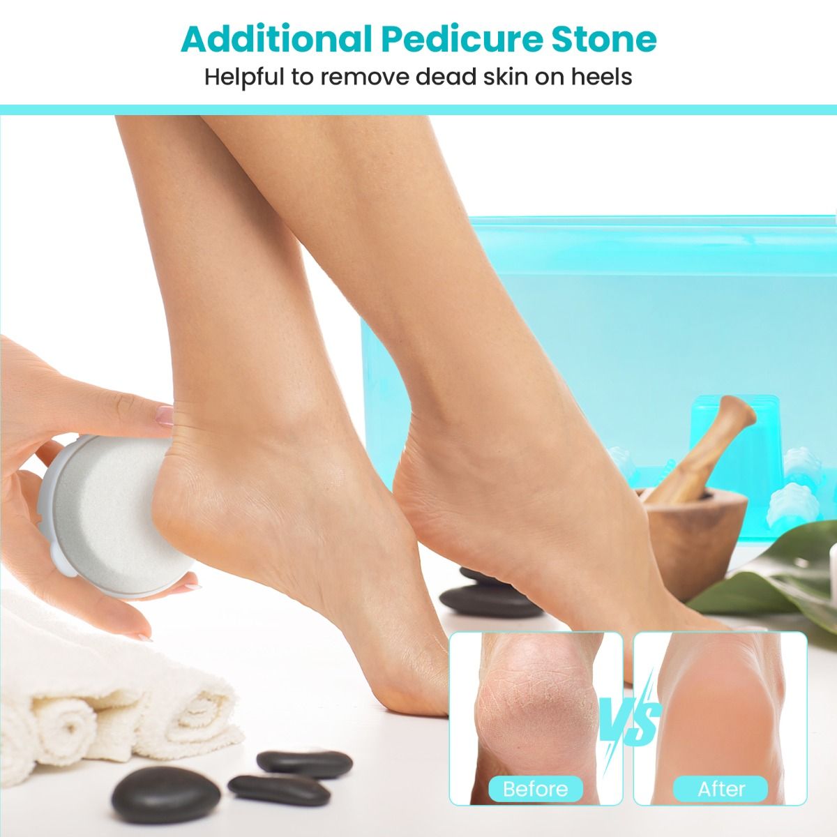 Coast Bain de pieds électrique avec fonction massage - 500W - 33 x 39 x 18 cm - Bleu