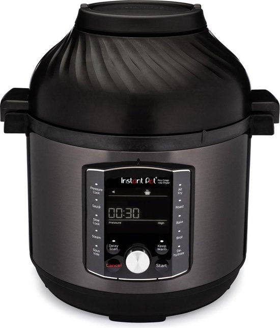 Multicuiseur Instant Pot Pro Crisp 7,6 L + friteuse à air chaud - Autocuiseur 11-en-1 - Mijoteuse - Cuisson sous vide - Friteuse à air chaud - Deux couvercles amovibles - Jusqu'à 8 portions