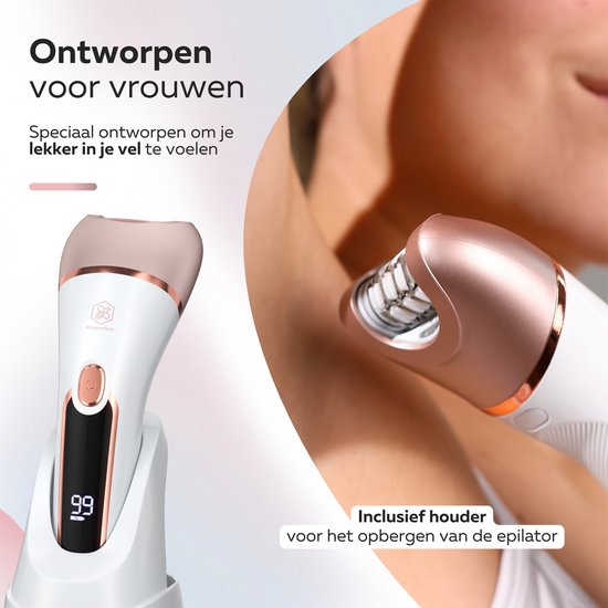 Beeperfect® Épilateur 7 en 1 pour femmes - Rasoir féminin - Tondeuse bikini - Rechargeable - Étanche - 7 accessoires
