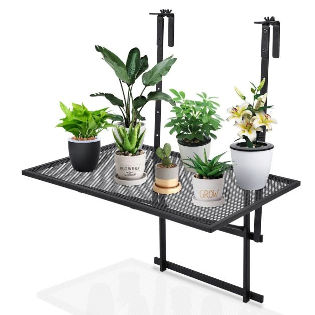 Table pliante Coast Railing - Support en fer - Hauteurs réglables - 60.5x40.5x61.5-82.5cm