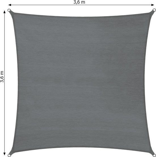Tectake - Auvent carré en polyéthylène, variante 2 360 x 360 cm SKU : 403887