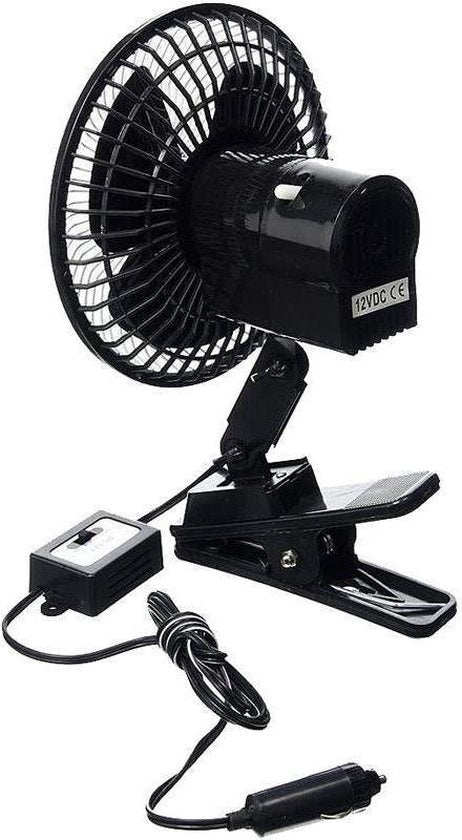 All Ride Autoventilator - 12 Volt - met Clip - Oscillerend