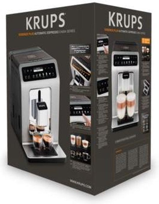 Krups Evidence+ EA894T - Machine à expresso entièrement automatique - Design haut de gamme - 19 réglages - Personnalisation - Pour expresso et cappuccino