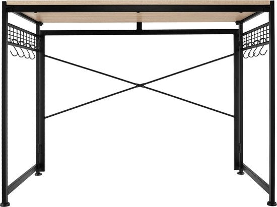 tectake® - Bureau pliant Paterson 102x51x77cm - brun clair - 404661