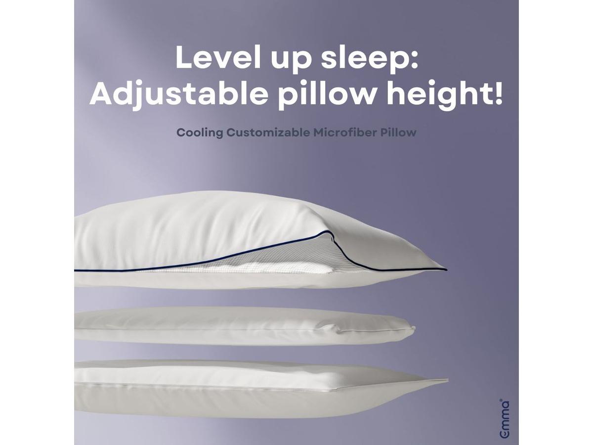 Coussin Emma « Wolkenkussen » en microfibre rafraîchissante - Ovale - Blanc - 60 x 70 cm
