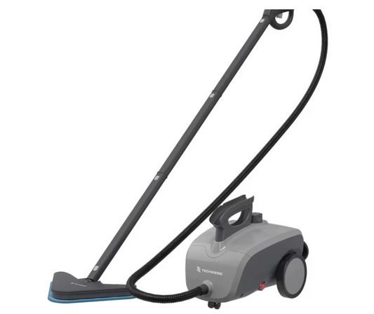Techweise - TS1 Nettoyeur vapeur (21 accessoires) - 1500W, 45 min de vapeur, 3.6 Bar de pression, 100°C - 40 x 28.2 x 33.5 cm - Plastique/métal - Gris/Noir
