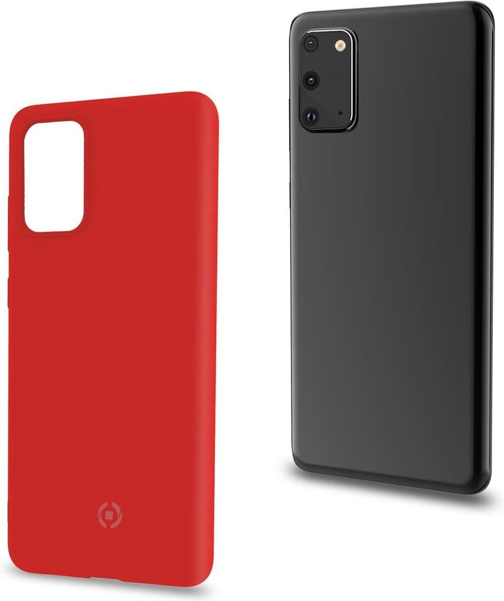 Etui Celly pour Samsung Galaxy S20 - Coque arrière en silicone - Rouge