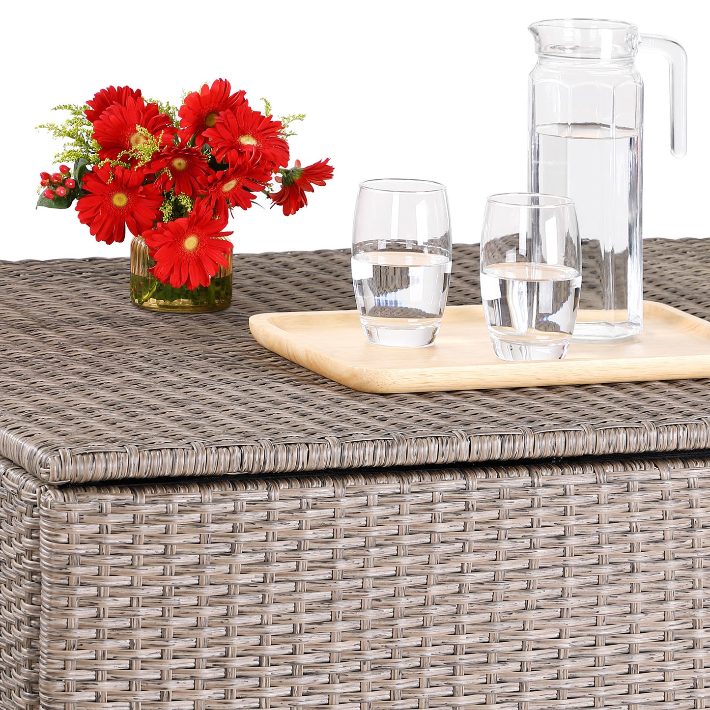 Boîte à coussins de jardin - Casaria - 318 L - Doublure imperméable avec zip - Acier galvanisé- 75x75x70cm