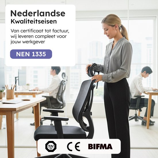 Roveo Ergonomic Office Chair - Chaise de jeu de bureau - Chaise de jeu pour adultes - Chaise de jeu - Noir