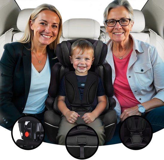 Oemmie Siège auto i-Size - Sièges auto - Siège auto enfant - Siège auto - Groupe 1/2/3 (67-150cm) - Noir