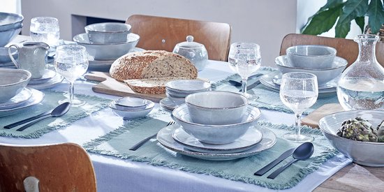 Mica Decorations Service de vaisselle Tabo 4 personnes - Gris