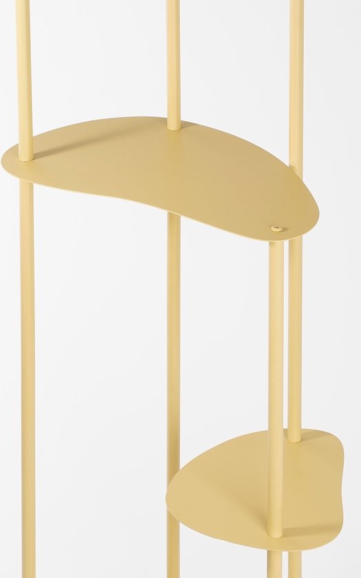 Mica Decorations Fonda Table à plantes - L48 x L27 x H140 cm - Métal - Jaune clair
