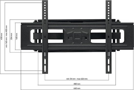 Support mural One For All WM4661 Vesa 600 - orientable (120°)