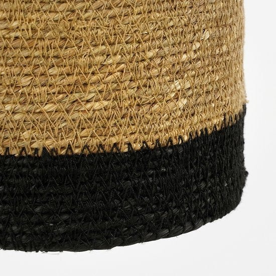 Mica Decorations Lampe pendante Jinx - H30 x Ø15 cm - Jute - Noir
