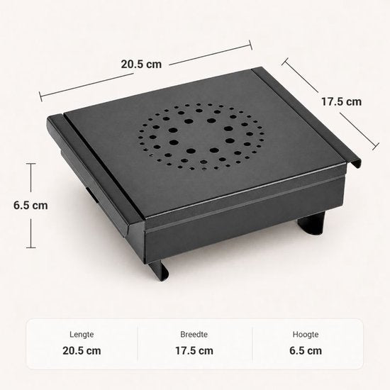 Plateau chauffant Ceruzo Compact – Réchaud – 1 bougie chauffe-plat – Noir