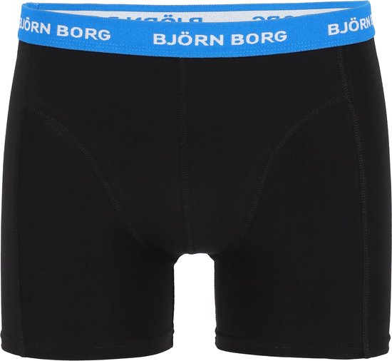 Björn Borg - Caleçon Hommes 3-Pack Boxers Contrast Solids - Noir - Taille XXL