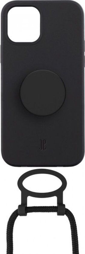Apple iPhone 13 Pro Case - Just Elegance - PopGrip Series - Coque arrière en TPU - Noir - Coque adaptée à l'Apple iPhone 13 Pro