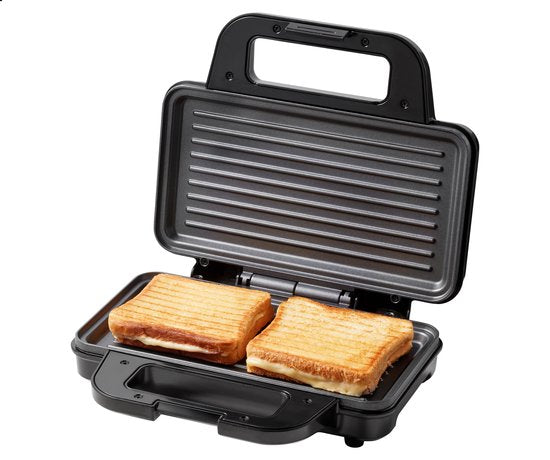 Tomado TGP2001S - Fer à Toasti XXL - Gril à panini - Sans PFAS - Toasti maker - 900 watts - Noir/acier inoxydable