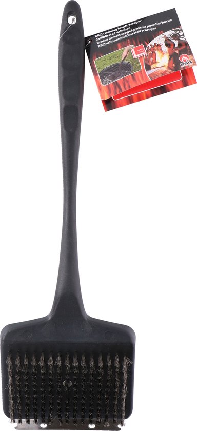 BBQ collection Brosse et grattoir pour barbecue - Brosse en acier - Grattoir - Nettoyeur de barbecue 2 en 1
