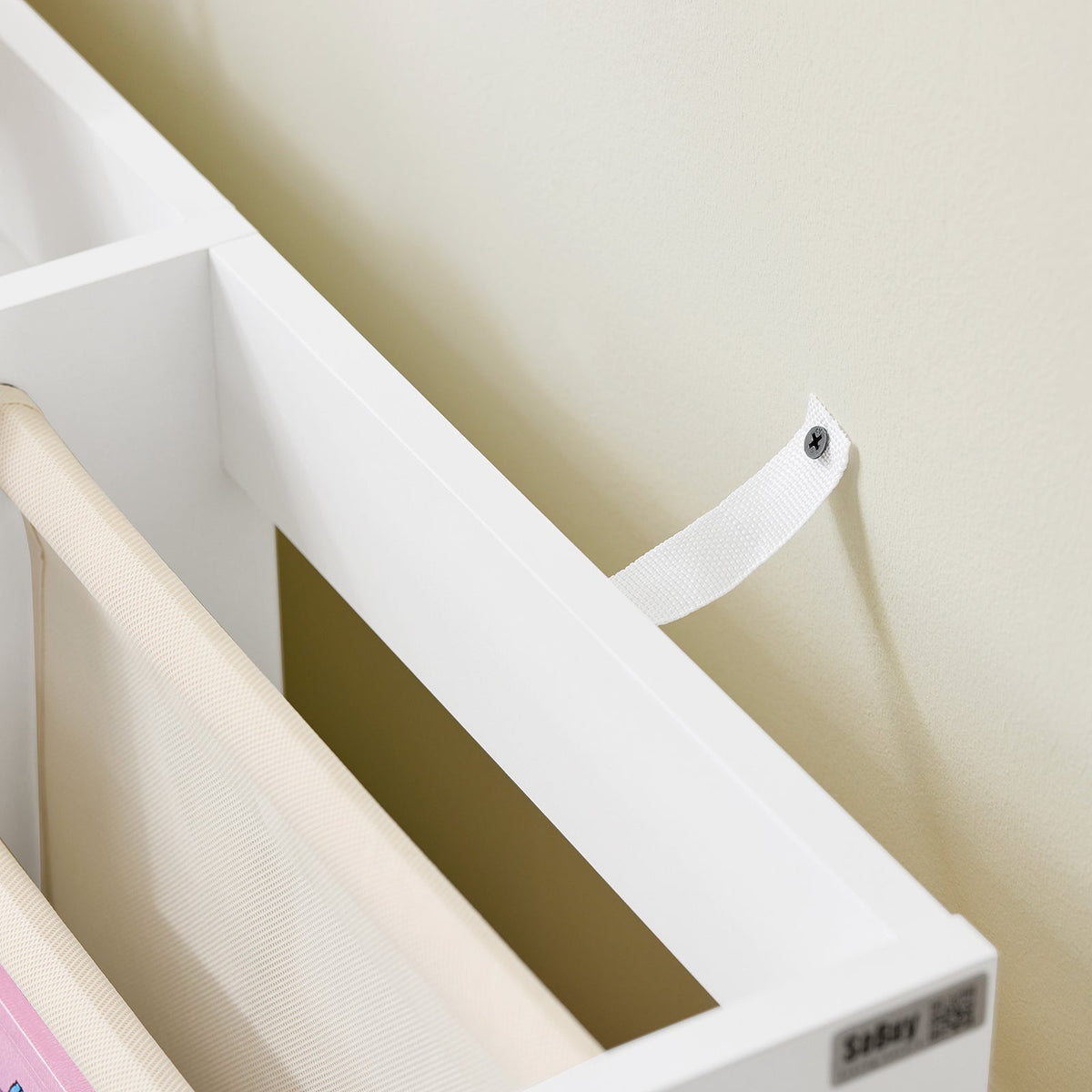 SoBuy KMB119-W Bibliothèque Montessori pour enfants 3 niveaux avec rangement et paniers en tissu, blanc, 80 x 40 x 80 cm