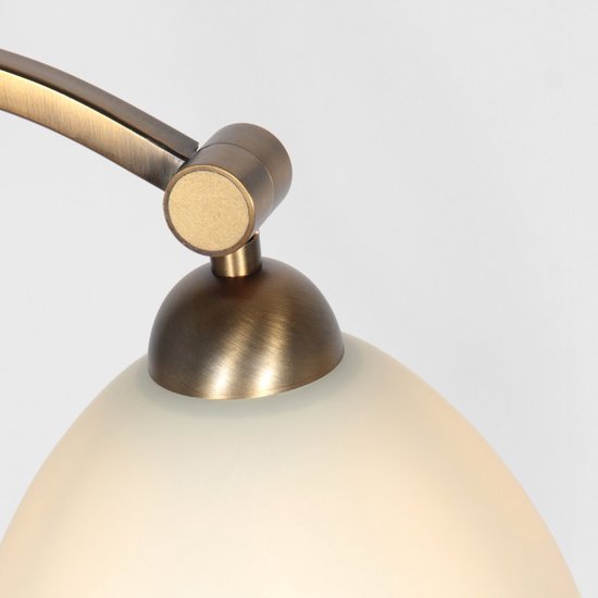 Anthea 4330BR : lampadaire classique en bronze avec verre effet marbre, hauteur 140 cm, Steinhauer