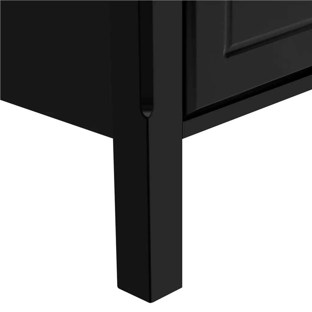 Table de chevet Yaheetech - 40 x 40 x 60 cm - 3 tiroirs - MDF - Meuble de chevet - Noir