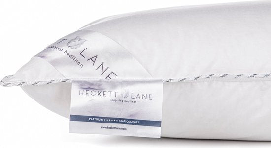 Oreiller Heckettlane - Oreiller de sommeil avec plumes et duvet - Oreiller froid - 60x70 cm - Pour les dormeurs sur le dos, sur le côté et sur le ventre - 1 pièce