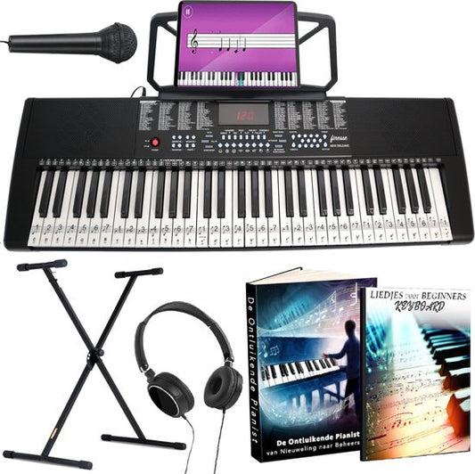 Finesse Keyboard Piano met Standaard - 61 Keys - New Orleans Model