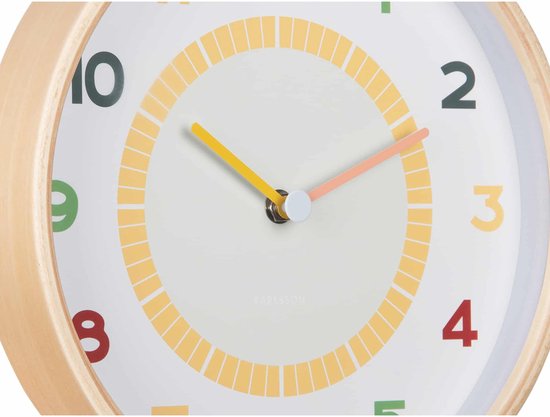 Horloge murale Karlsson Chico - Multicolore - Ø 25 cm - Horloge murale scandinave