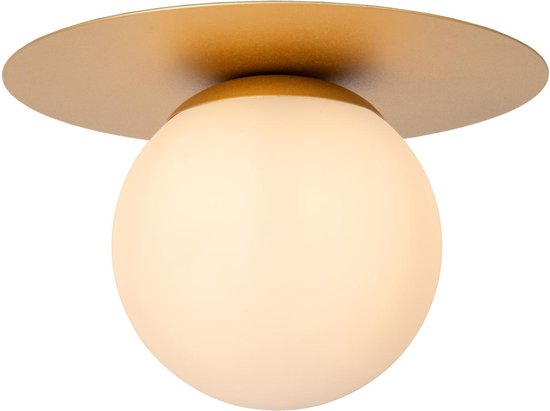 Lucide TRICIA - Plafonnier - Ø 25 cm - 1xE27 - Or mat / Laiton