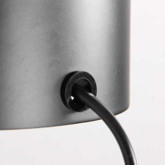 Lampe de table Ambiance 3401ZW noire, 25 cm de hauteur, 26 cm de diamètre, en verre, métal et composants électroniques, Steinhauer, design contemporain pour usage intérieur