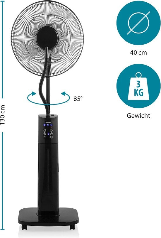 Tristar VE-5884 Ventilateur de brumisation - Diamètre 40 cm - Ioniseur - Fonction minuterie