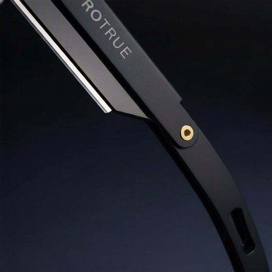 Rasoir ouvert ProTrue avec 100 lames - Rasoir de barbier classique - Shavette - Rasoir de sécurité - Rasoir ouvert pour hommes
