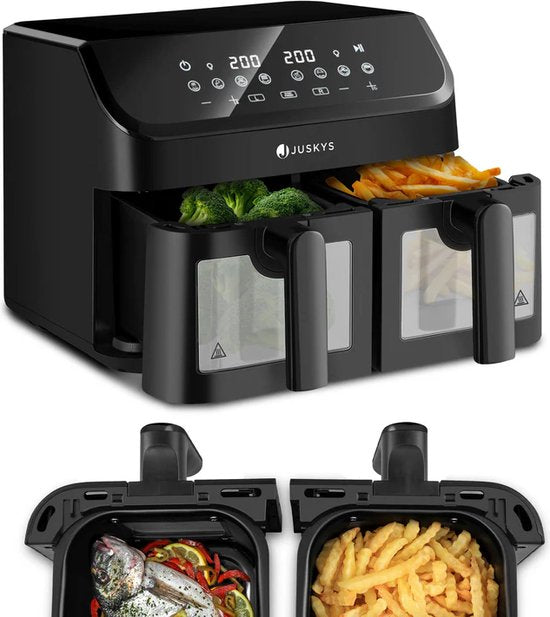 Double Airfryer - Friteuse à air chaud - 9 litres -9 Programmes de cuisson
