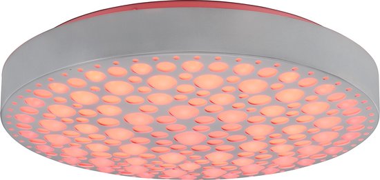Reality - Lampe de plafond LED - Plafonnier - 22W - Couleur réglable - RGB - Télécommande - Dimmable - Rond - Blanc - Plastique
