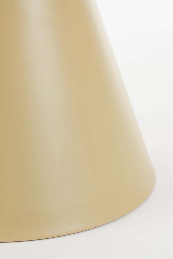 Mica Decorations Celise - Table d'appoint avec grand plateau pour l'intérieur - Table basse au design robuste et stable - Taille adaptée au salon - H44 x Ø59 cm - Beige