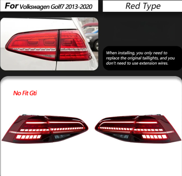 Kit de feux arrière LED TYPY pour VW Golf MK7 - Fumés - 2013-2019