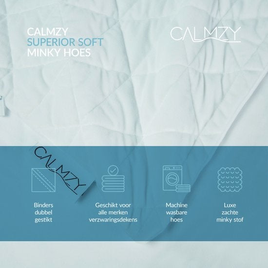 Calmzy Superior Soft - Housse de couette - Housse de couverture - 150 x 200 cm - Super doux - Confortable - Blanc