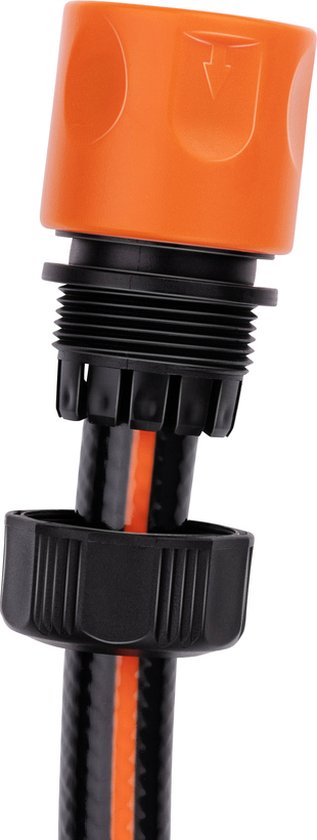 BLACK+DECKER Raccord rapide pour tuyau d'arrosage - 1/2'' - plastique - noir/orange - ⌀13 mm - Plastique - Noir/Orange