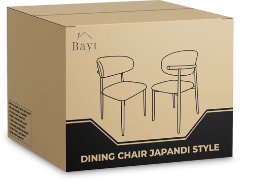Chaises de salle à manger Bayt Japandi - Lot de 2 - Beige