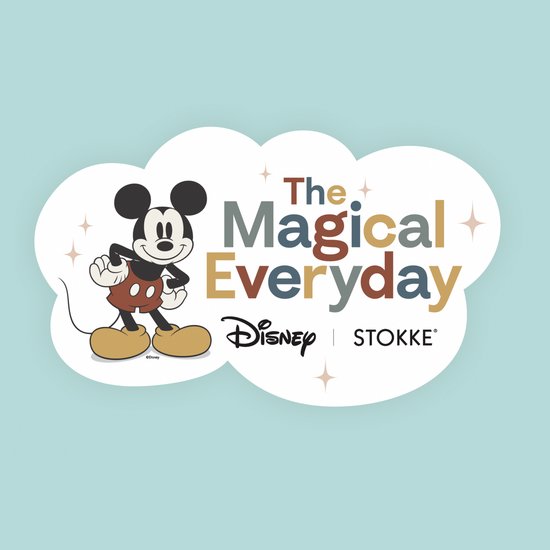 Drap-housse Stokke Sleepi, Mickey Celebration - des draps doux pour de beaux rêves - conçu pour le berceau/lit Stokke Sleepi - 100 % coton fin percale - lavable