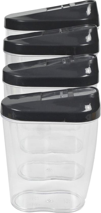 pots de conservation Benson 4 pièces - sans BPA - hermétique - différentes tailles - design transparent