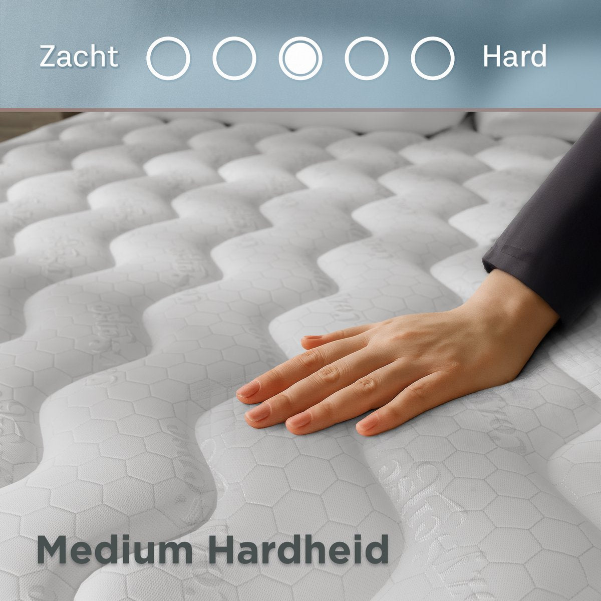 Cozysense Topper 120 x 200 - Surmatelas en mousse à mémoire de forme avec structure alvéolaire imprégnée de gel - 3 cm - Blanc