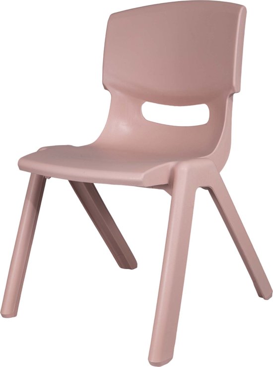 Chaise haute en plastique rose pastel