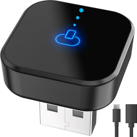 Nuvance CarPlay Dongle - Bluetooth Dongle - CarPlay Wireless - USB & USB C - Convient à Android Auto & CarPlay