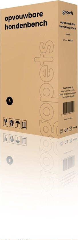 Gopets Dog Bench Foldable S - Banc - Pour chiens - Coussin pour chien inclus - 2 portes - 61 x 43 x 48 cm