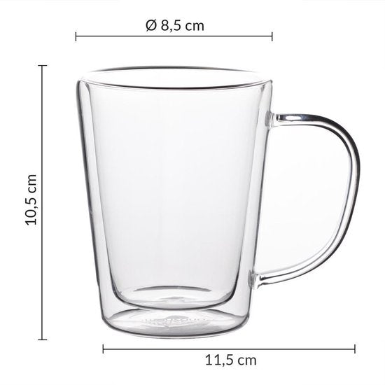 Verres à thé Monzana - Lot de 4 verres 250ml - Double verre